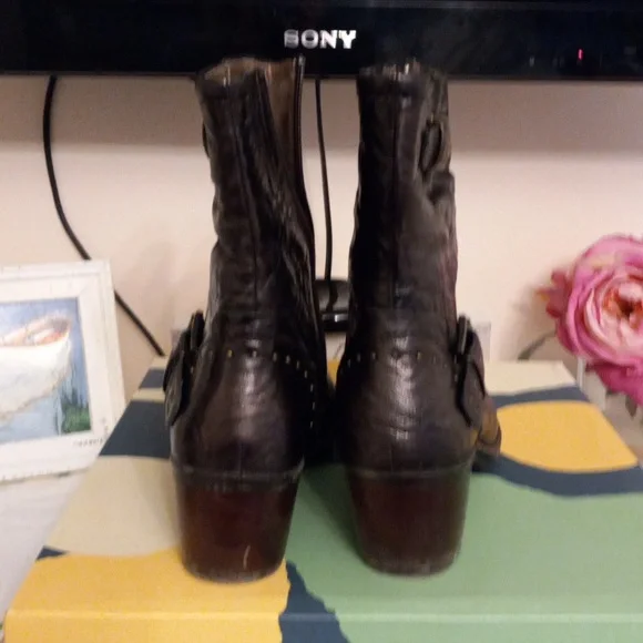 EARTH BRONZE LEATHER BOOTS - Picture 3 of 6